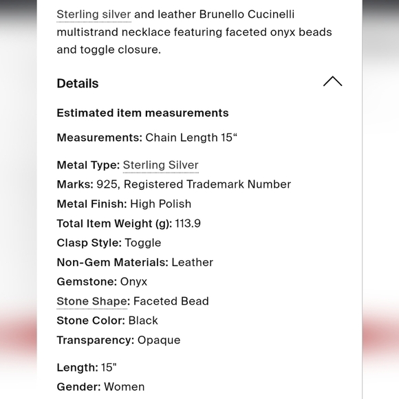 BRUNELLO CUCINELLI | Onyx & Leather Multistrand Necklace black - Picture 4 of 6